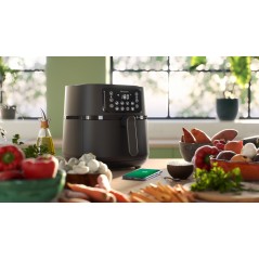 Philips Series 5000 Connected HD9285 XXL Airfryer 2kW Mørk sølv/sort