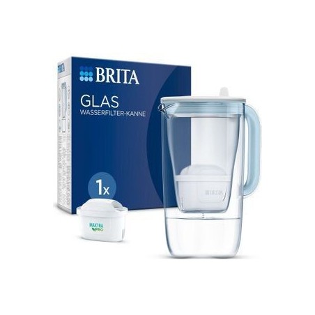 BRITA Glass Vandfilterkande 2.5L Lyseblå