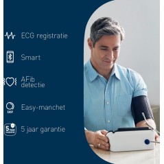 Omron Complete HEM-7530T-E3 Blodtryksmåler Sort Hvid