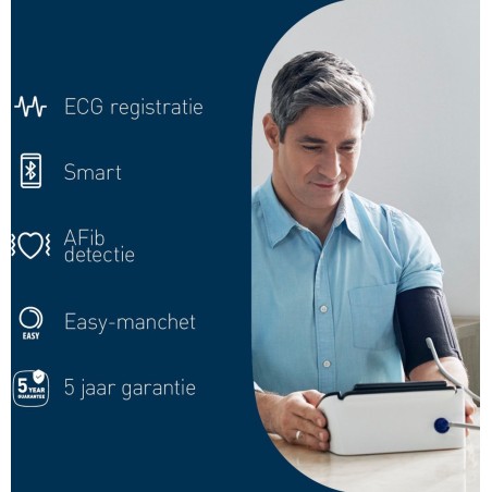 Omron Complete HEM-7530T-E3 Blodtryksmåler Sort Hvid