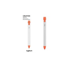 Køb Logitech Crayon Digitalpen - Grå Orange | Optimal til iPad og Kreativitet!