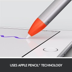 Køb Logitech Crayon Digitalpen - Grå Orange | Optimal til iPad og Kreativitet!