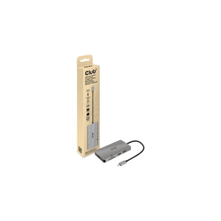 Club3D CSV-1593 8-in-1 USB-C 3.2 Gen 1 Dockingstation Grå