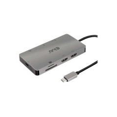 Køb Club3D CSV-1593 8-in-1 USB-C 3.2 Gen 1 Dockingstation - Grå | Alsidig og Effektiv Løsning til Dine Enheder