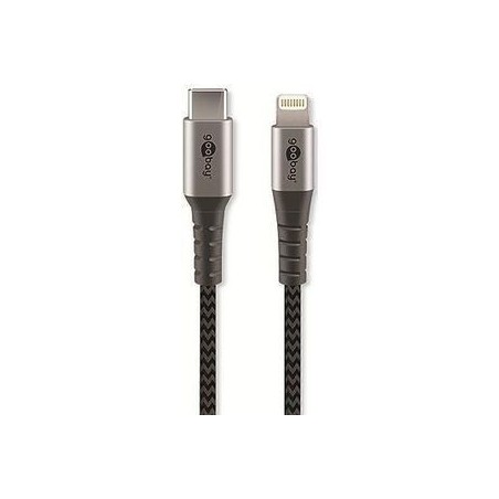 Goobay Lightning-kabel 50cm - MFi godkendt, slidstærk og fleksibel, perfekt til dine enheder!