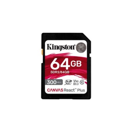 Kingston Canvas React Plus SDXC UHS-II 64GB - Lynhurtigt 300MB/s Hukommelseskort til Professionel Brug!