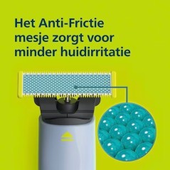 Philips OneBlade QP225 Barberhoved Blå Grøn Sølv