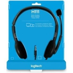 Logitech Stereo H111 Kabling Headset - Sort | Fantastisk Lydkvalitet & Komfortabelt Design