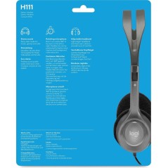 Logitech Stereo H111 Kabling Headset - Sort | Fantastisk Lydkvalitet & Komfortabelt Design