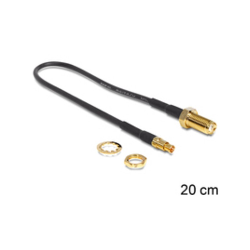 DeLOCK RF-kabel 20cm Sort Sort