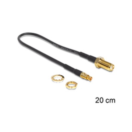 DeLOCK RF-kabel 20cm Sort - Kvalitetsforbindelse til Dit Udstyr | Varenr. 4043619884841