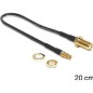 DeLOCK RF-kabel 20cm Sort Sort