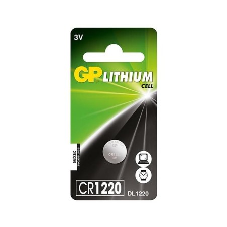 GP Batteries LITHIUM BUTTON CELL CR1220 - Højtydende og Langtidsholdbar Knapcelle Batteri (Varenummer: 2180)