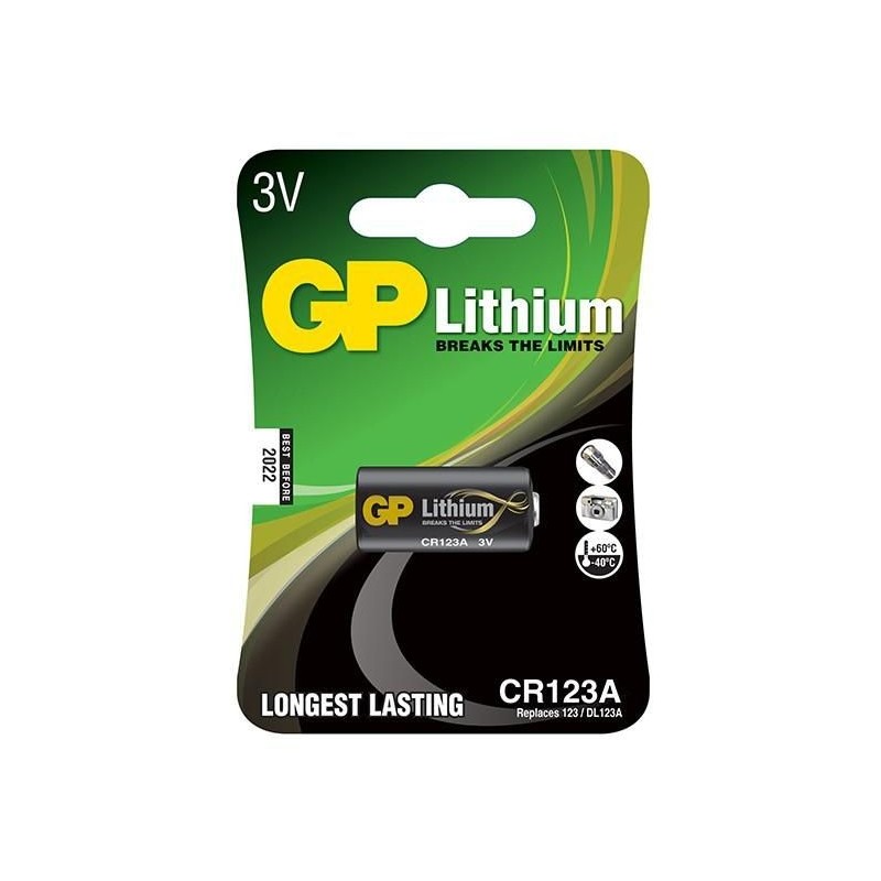 GP LITHIUM BATTERY CR123A GP LITHIUM BATTERY CR123A