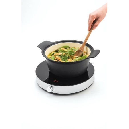 Fritel Family Induktionsvarmeplade Sølv/Sort - Effektiv, Elegant og Brugervenlig Cooking Solution!