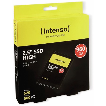 Intenso SSD High 960GB 2.5" SATA-600 - Hurtig, Pålidelig & Stor Kapacitet til Dine Behov!