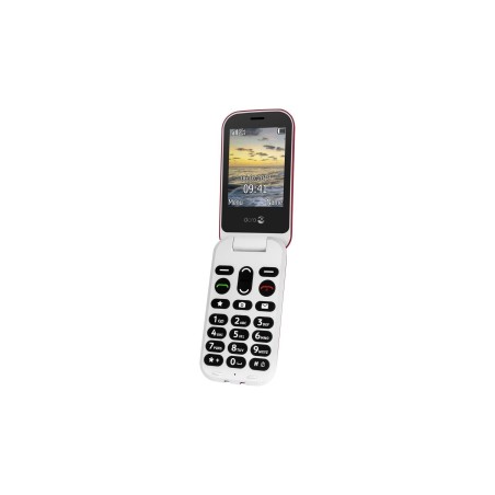 DORO 6060 2.8 Rød - Brugervenlig Mobiltelefon til Seniors | Fantastisk Design & Let at Bruge