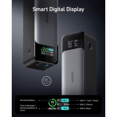 Køb Anker 737 Powerbank 24000mAh Sort - Hurtig opladning og høj kapacitet!