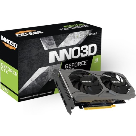 Inno3D GeForce GTX 1650 Twin X2 OC V3 4GB - Øg din gaming med kraftfuld ydeevne og imponerende grafik!