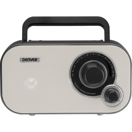 "DENVER TR-51WHITE Privat Radio - Elegant Sort/Hvid Design til Fantastisk Lydoplevelse"