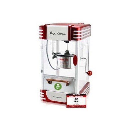 Emerio POM-120650 Popcorn-maskine 360W Silver/red metallic details