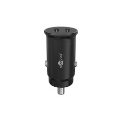 Dual-USB-C PD Auto Fast Charger - 30W (12/24V) til USB-C enheder | Hurtig opladning i sort - Varenr. 4040849597053