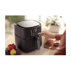 Philips Series 5000 HD9285 XXL Connected Airfryer 2000W - Mørk Sølv/Sort - Sundere Madlavning med Stil!