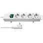 Brennenstuhl 1153120100 stikdåse 2 m 4 AC stikkontakt(er) Indendørs Hvid, Strømskinne Brennenstuhl 1153120100 stikdåse 2 m 4 AC stikkontakt(er) Indendørs Hvid, Strømskinne
