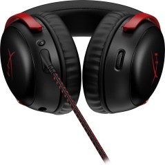 Køb HyperX Cloud 3 Kabling Headset - Sort/Rød | Komfort, Kvalitet & Lyd i Topklasse - Varenr: 0197029008237