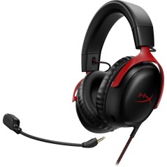 Køb HyperX Cloud 3 Kabling Headset - Sort/Rød | Komfort, Kvalitet & Lyd i Topklasse - Varenr: 0197029008237