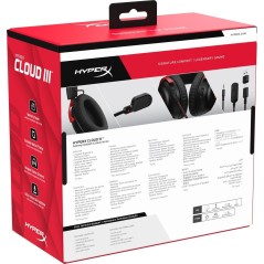 Køb HyperX Cloud 3 Kabling Headset - Sort/Rød | Komfort, Kvalitet & Lyd i Topklasse - Varenr: 0197029008237