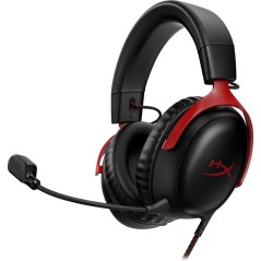 Køb HyperX Cloud 3 Kabling Headset - Sort/Rød | Komfort, Kvalitet & Lyd i Topklasse - Varenr: 0197029008237