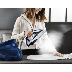 Tefal Pro Express Vision GV9812E0 Dampstrygejern 3000W - Effektiv, Hurtig og Elegant Strygning i Blå/Hvid!