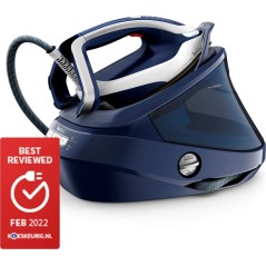 Tefal Pro Express Vision GV9812E0 Dampstrygejern 3000W - Effektiv, Hurtig og Elegant Strygning i Blå/Hvid!