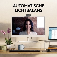 Logitech BRIO 100 Webcam - 1920 x 1080 Fortrådet - Professionel Kvalitet til Dit Streaming og Videomøde