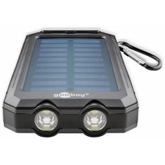 Goobay Outdoor PowerBank 80 - Kraftfuld 8000mAh Solarbanks, Ideel til Udendørs Eventyr - Varenr. 4040849492167