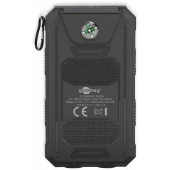 Goobay Outdoor PowerBank 80 - Kraftfuld 8000mAh Solarbanks, Ideel til Udendørs Eventyr - Varenr. 4040849492167