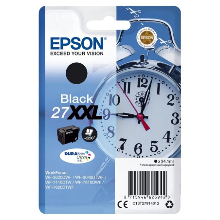 Køb Epson 27XXL Sort Blæk C13T27914012 - Op til 2200 Sider | Høj Kvalitet & Lang Levetid