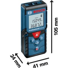 Bosch GLM 40 Laserafstandsmåler 40 m - Præcision & Kvalitet i Sort/Blå | Varenummer: 3165140790406