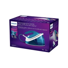 Philips PerfectCare Compact Essential GC6840 Dampstrygejern 2400W - Effektiv, Kompakt & Elegant Blå Hvid