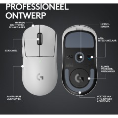 Logitech G PRO X SUPERLIGHT 2 Optisk Trådløs Mus - Hvid | Ultra Let & Præcis Gaming Perfection