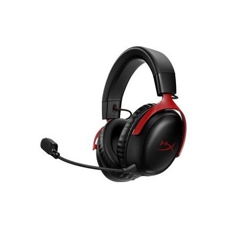 HyperX Cloud III Trådløs Headset - Mesterlig Lyd og Komfort i Sort/Rød | Varenummer: 0197029611734