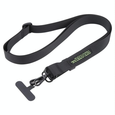 A1 Nylon Webbing Anti-lost Mobile Phone Long LanyardBlack