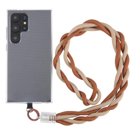 Universal Mobile Phone Anti-lost Twists Long LanyardBrown