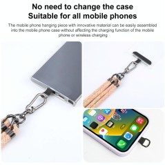 8mm Adjustable Mobile Phone Anti-lost Long LanyardOrange Colorful