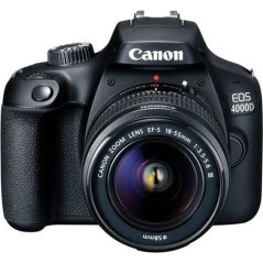 Canon EOS 4000D 18 Digitalkamera med EF-S 18-55 mm DC III objektiv - Perfekt til Begyndere og Fotointeresserede!