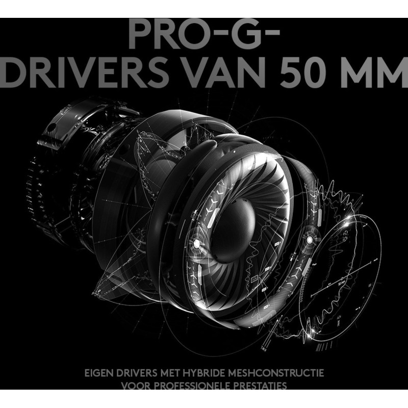 Logitech G Pro X Kablet Høretelefoner Sort