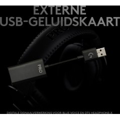 Logitech G Pro X Kabling Headset Sort - Professionelt Gamingheadset med Overlegen Lydkvalitet og Komfort
