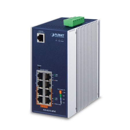 "Planet IP30 Industrial L2L4 4-Port Switch - Robust og Pålidelig Netværksløsning (IGS-4215-4P4T)"