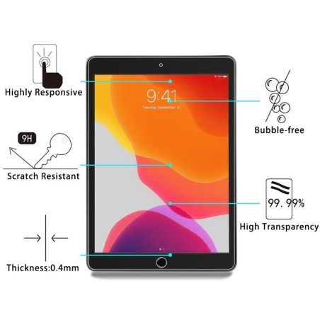 Tempered Glass Screen Protector for iPad 10.2" (2021/2020/2019) – 9H Hardness | UltraShop